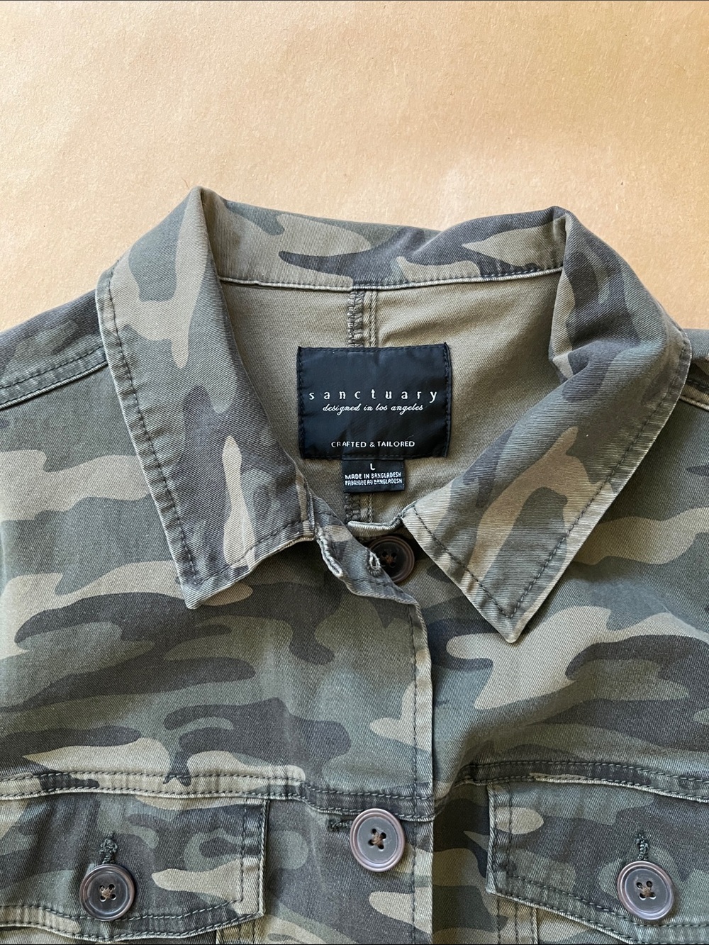 Sanctuary Camo Utility Jacket - Olive Green - Picture 2 of 3